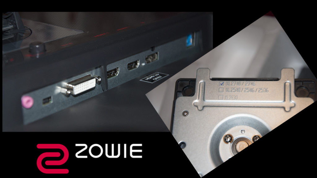 Zowie XL2746S connectique LPDD review