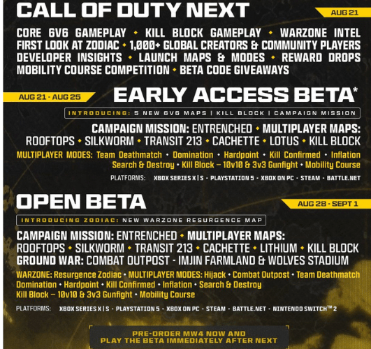 Call of Duty MW4 Beta switch 2