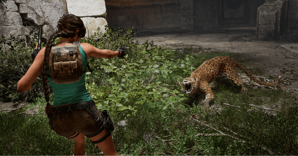 Combat Felin Tomb Raider Atlantis