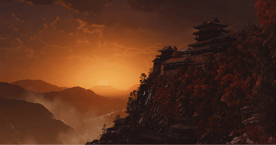Les somptueux panoramas de Kyoto au crépuscule - Onimusha Way of the Sword