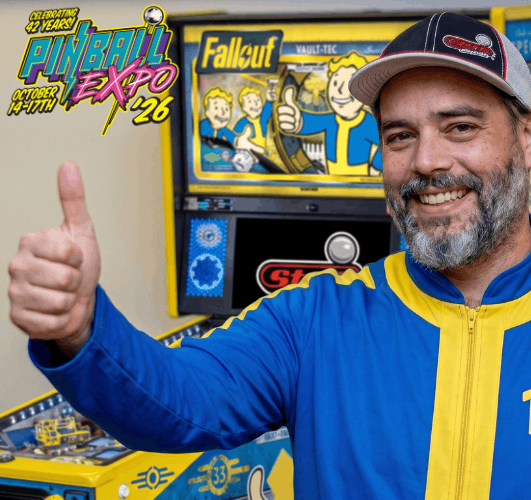 Pinball Expo 2026 flipper Fallout Secret devoile